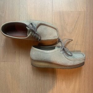 Clarks Light Gray Suede Men's Loafers